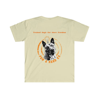 Softstyle T-Shirt: Trained Dogs get more Freedom (the Grog)